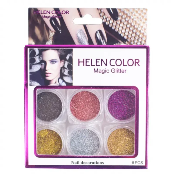 Caixa Glitter Helen Color 6 unidades #10