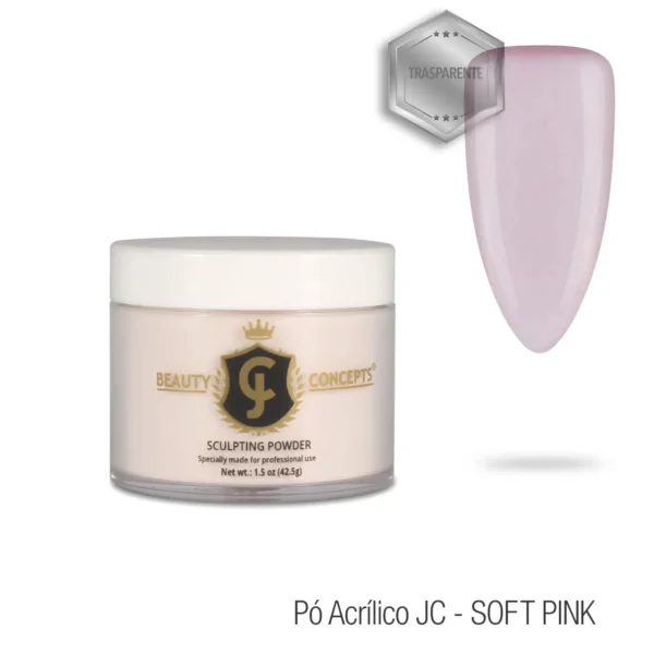 Pó Acrílico Soft Pink JC Beauty Concepts - 43g
