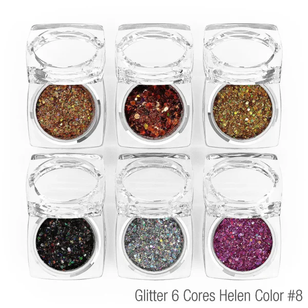 Caixa Glitter Helen Color 6 unidades #09