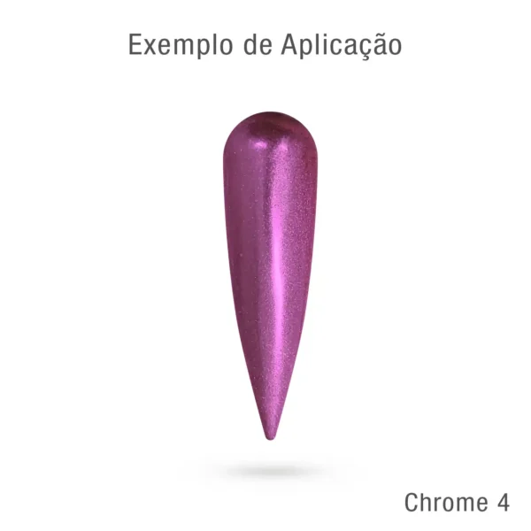 Pó Chrome 04 Charms Beauty - Efeito espelhado